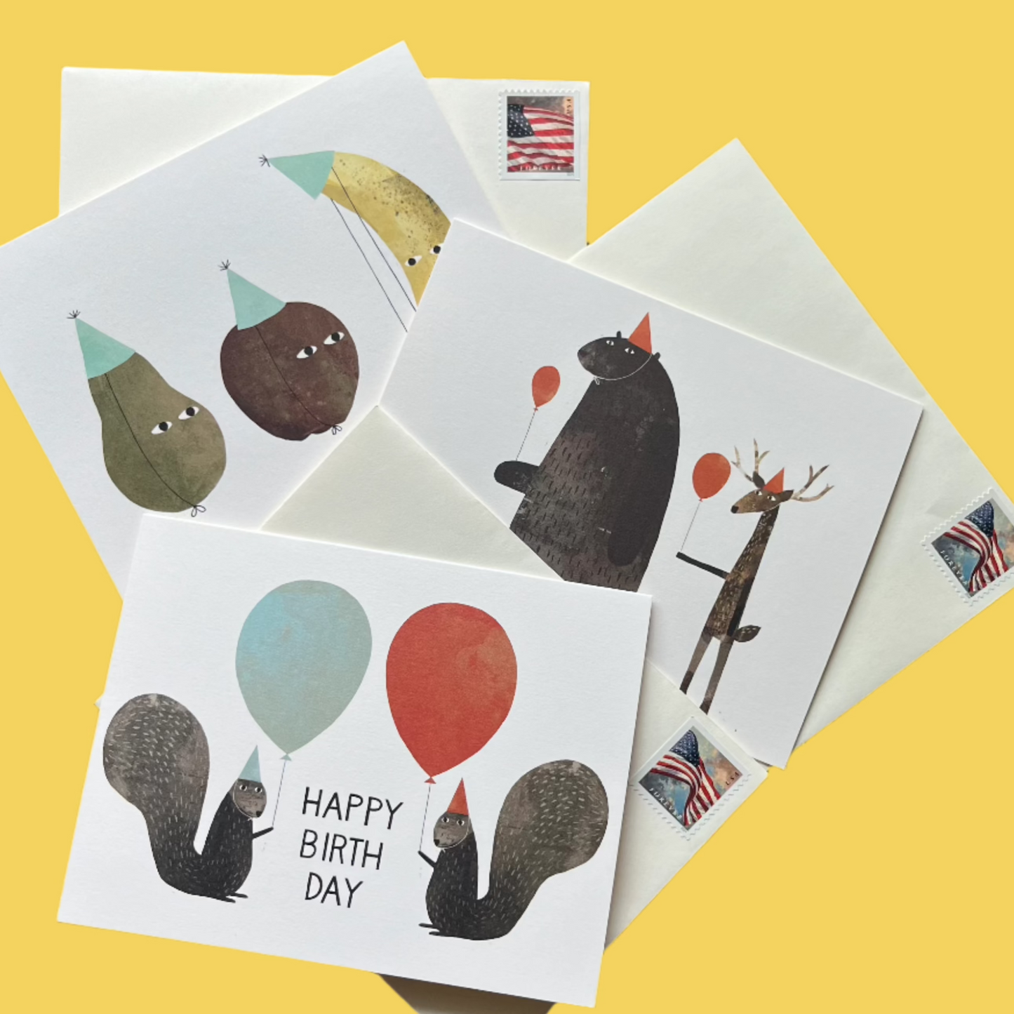 Kid Birthday Card Set – 3 Cards Per Year