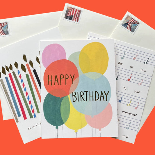 All Ages Birthday Card Set – 3 Cards Per Year